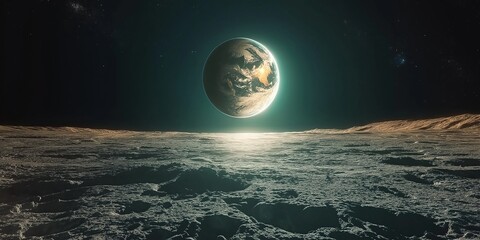 View from the Moon: Sunrise of Earth