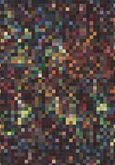 Fototapeta premium Vibrant mosaic pattern with multicolored squares and digital texture