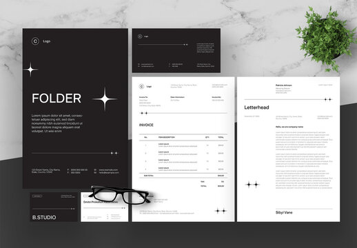 Black And White Stationery