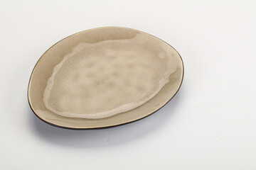 Empty clean color plate dishware