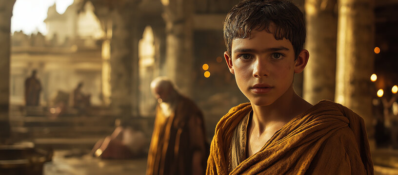 Young Samuel's Calling: A Divine Encounter in the Temple at Night