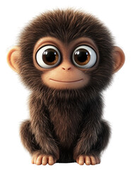 Fototapeta premium PNG Monkey illustration cartoon animal.