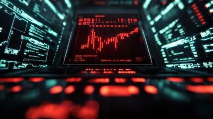 Obraz premium Consumer Price Index CPI concept. Futuristic Financial Market Dashboard Displaying Price Fluctuations and Data Trends