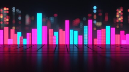 Consumer Price Index CPI concept. Glowing Digital Infographic of a CPI Dashboard with Futuristic Urban Skyline