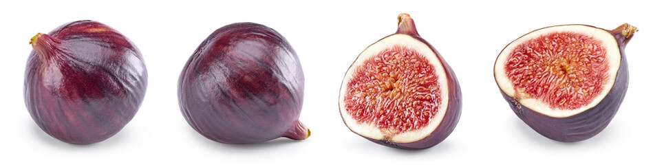 Fig fruit isolated on white background. full depth of field. clipping path