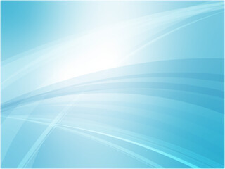 爽やかなウェーブのアブストラクト背景素材_ライトブルー