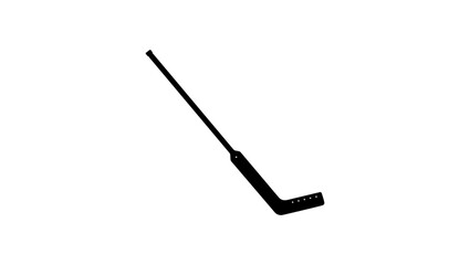 Street Hockey Goalie Stick, black isolated silhouette