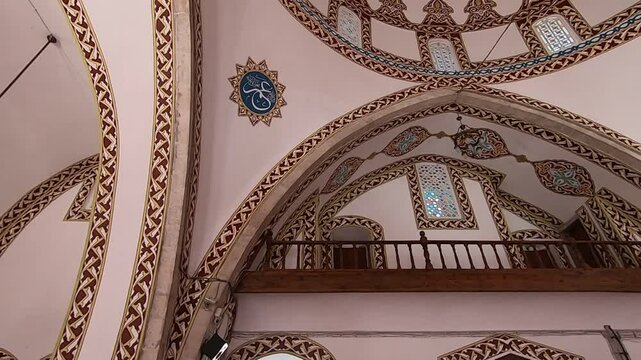 Interior view of Habibi Neccar Mosque in Antakya, Hatay. Before earthquake.