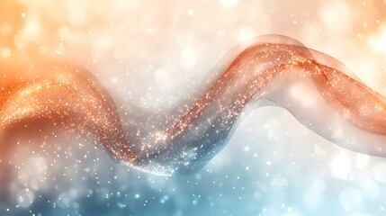 Fototapeta premium Abstract glowing wave design, bokeh background, digital art, website banner