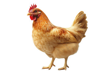 Fototapeta premium A animal from a farm, chicken photorealistic, on isolated transparent background