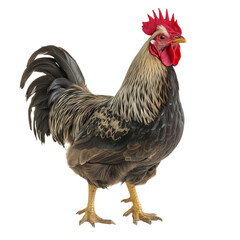 Fototapeta premium A animal from a farm, chicken photorealistic, on isolated transparent background