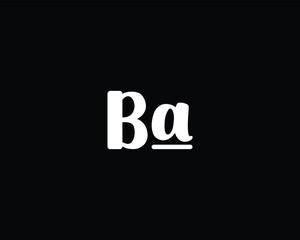 creative letter BA logo design template