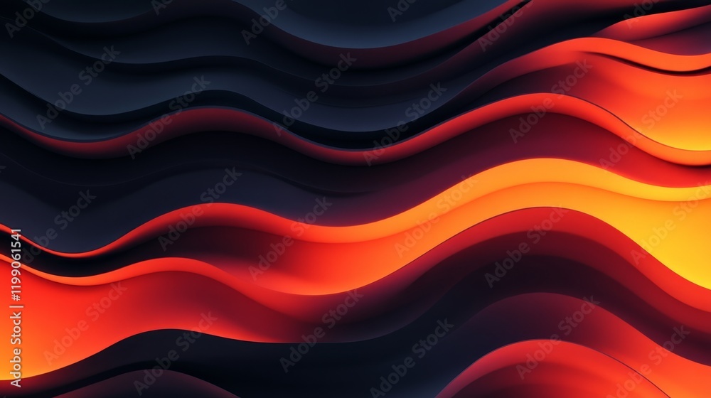 Poster abstract background with dark red and orange wavy shapes. perfect for modern designs.