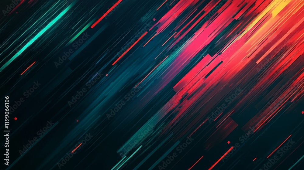 Aufkleber Abstract background with diagonal lines and vibrant colors.