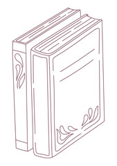 Simple Outline books. World Book Day. Vector.