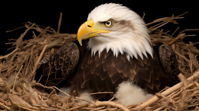 Majestic Eagle in Nest