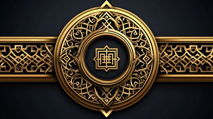 A decorative circular paper-cutting pattern with a Chinese character symbolizing happiness, placed against a festive golden background