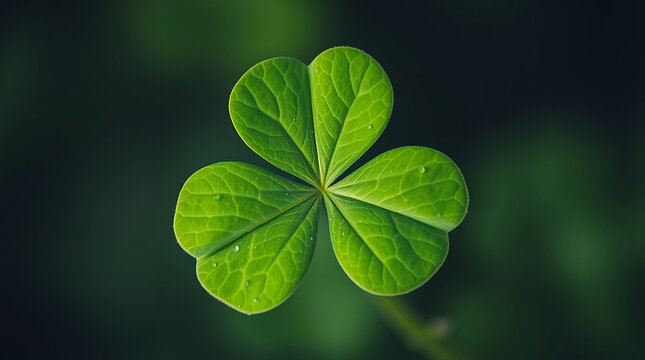 realistic three-leafed shamrock.