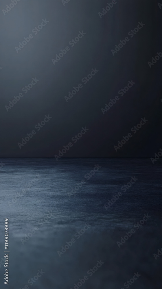 Poster empty dark blue slate table top with copy space over dramatic background, ideal for product placemen