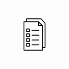 Checklist document task list icon vector sign