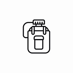 military Water bottle drink container icon vector sign