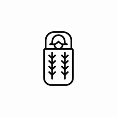 Wheat grain agriculture farm icon vector sign