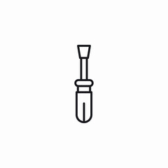 Screwdriver repair tool service icon vector sign