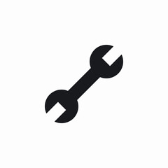 Wrench repair tool service icon vector sign