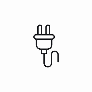 recommend clip art: Power plug electric cord icon vector sign