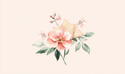 A flower with a leaf and a bag of chips