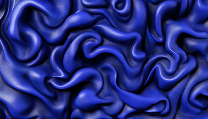 Fototapeta premium Abstract swirling blue leather texture background. Ideal for design projects needing a luxurious, rich, and textured backdrop.