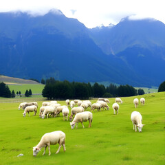 Obraz premium sheep in the mountains
