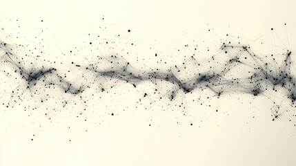 Abstract network flowing data stream on beige background; digital connection concept for tech website banner