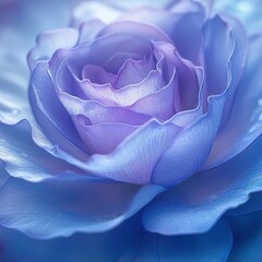 Soft Lavender Rose Bloom with Delicate Petals and Water Droplets