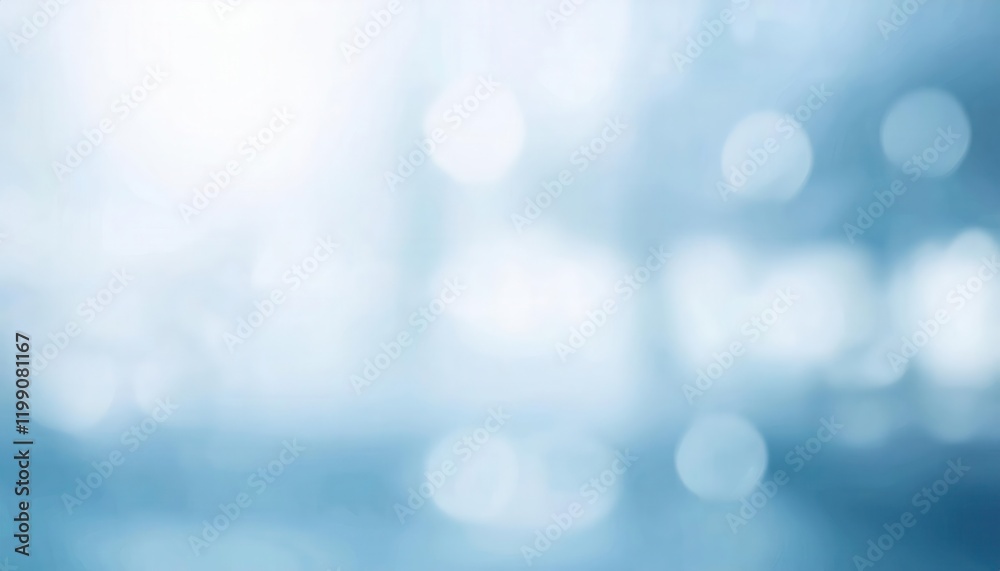 Aufkleber soft abstract blue bokeh light background for serene design, winter themes, or tranquil digital compositions with a subtle glow

