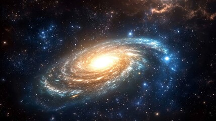 Explore the Majestic Spiral Galaxy Illuminated by Stars in the Vast Universe - A Journey Through Cosmic Beauty and Celestial Wonders