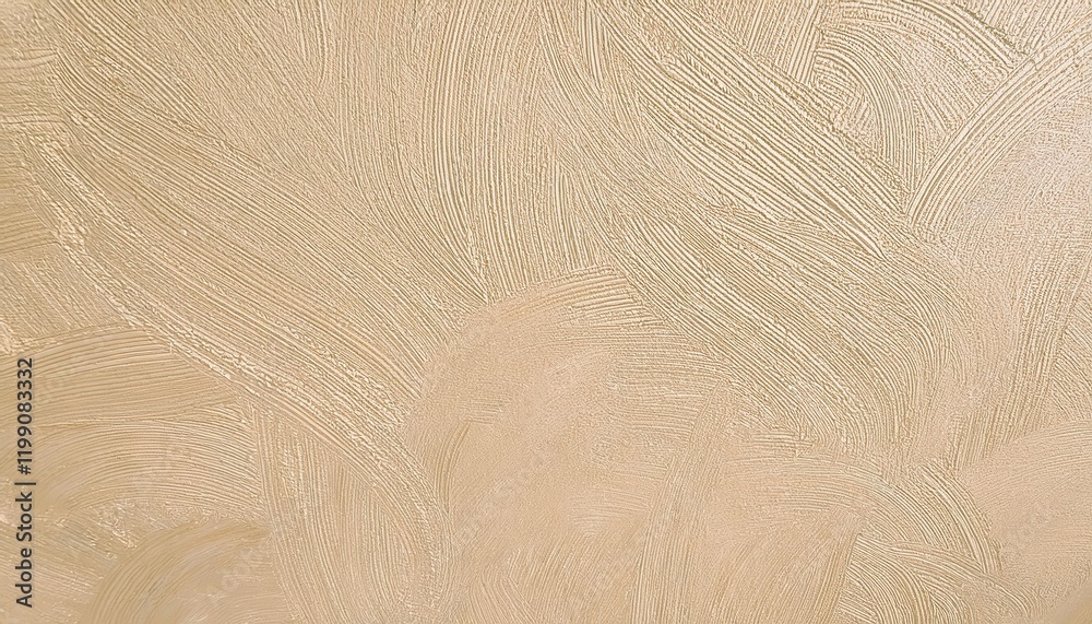 Poster textured beige stucco wall with abstract swirl pattern for modern interior design or artistic background usage