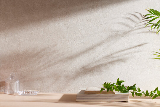 Natural beige background with a warm ambience.