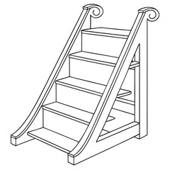 Wooden Library Ladder