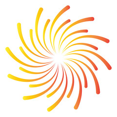 Firework Symbol with Gradient Color. Happy New Year 2025. Vector Illustration