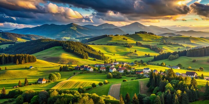 Drone Shot Summer Western Carpathians Slovakia Zilina Region