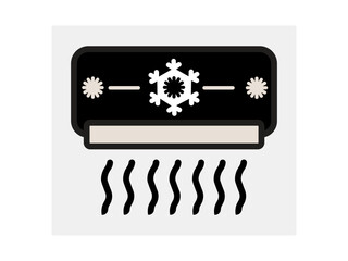 Ac vector icon set in black and blue color. Air conditioner line icon vector illustration set. linear style icon set. Heating and  Icons Include An Air Conditioner Ventilation equipment line icons air