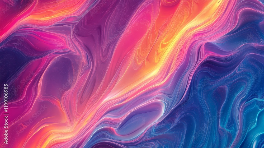 Poster abstract colorful vibrant swirls background