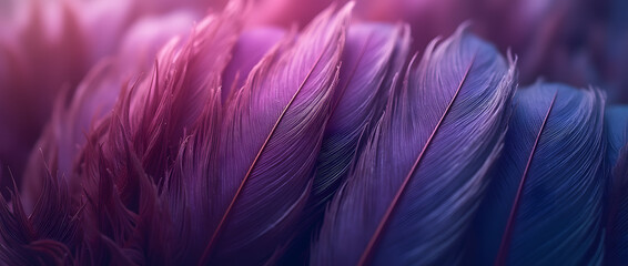 Obraz premium Violet Feathers in Close-Up