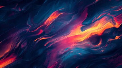 Fototapeta premium Abstract colorful swirls, vibrant dark background