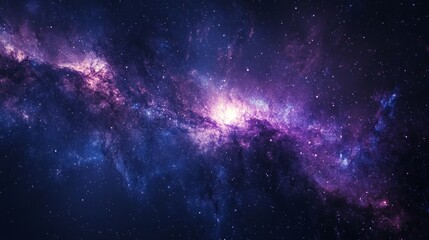 A mesmerizing shot of the Andromeda Galaxy taken from a high-powered telescope, blending shades of purple and blue,