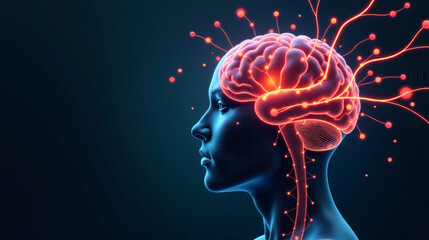Obraz premium Brain Growth Factors - Neural Network Expansion