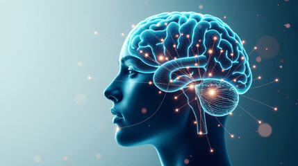 Fototapeta premium Cognitive Enhancement - Brain Network Efficiency