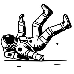 Astronaut silhouette vector design © Breck