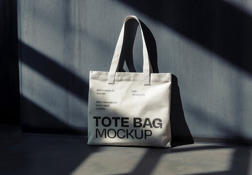 Tote Bag Urban Mockup Generated With AI